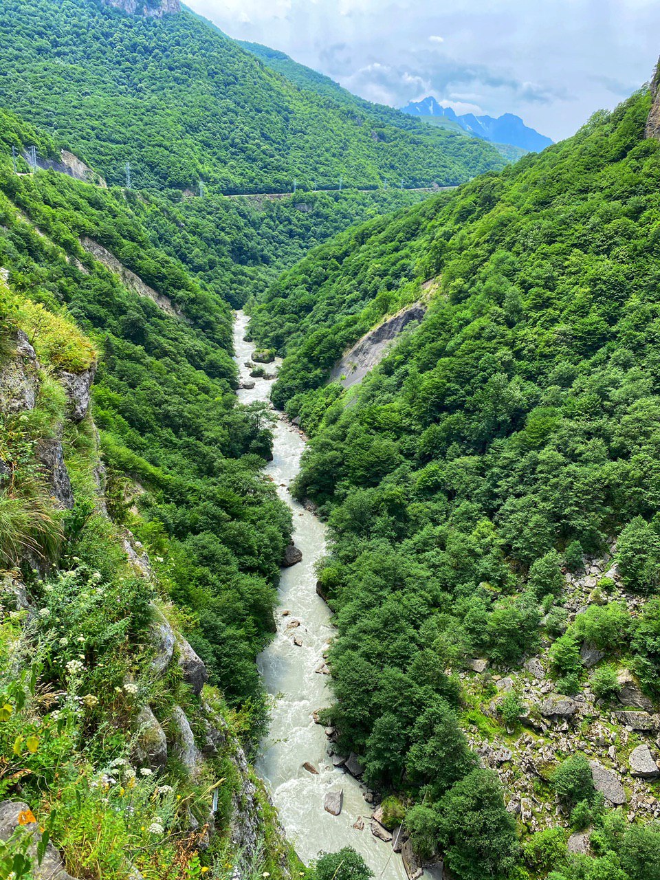 Blue lake + Chegem waterfalls