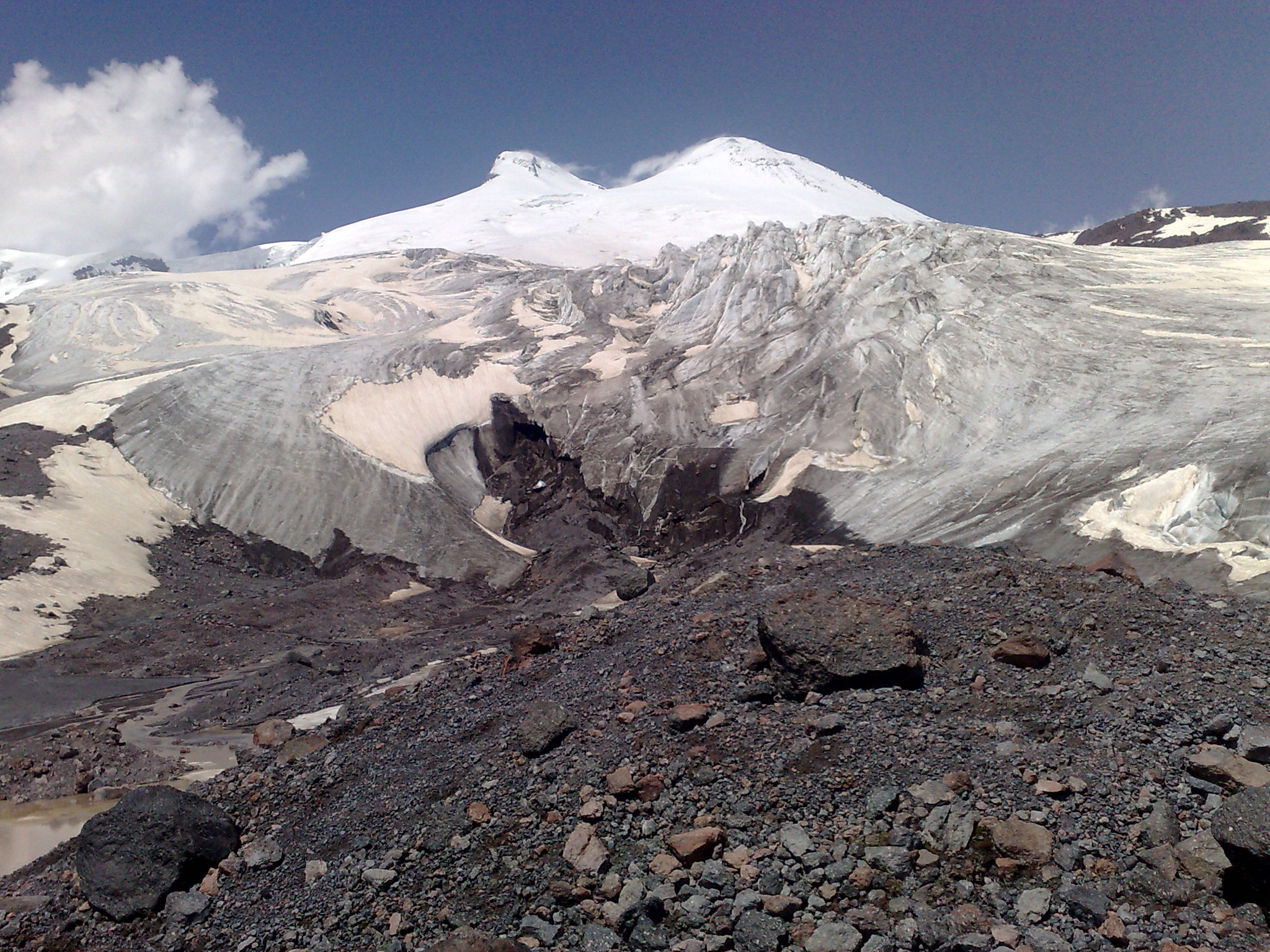 Route to Azau gorge - glaciers, waterfalls, lakes and passes